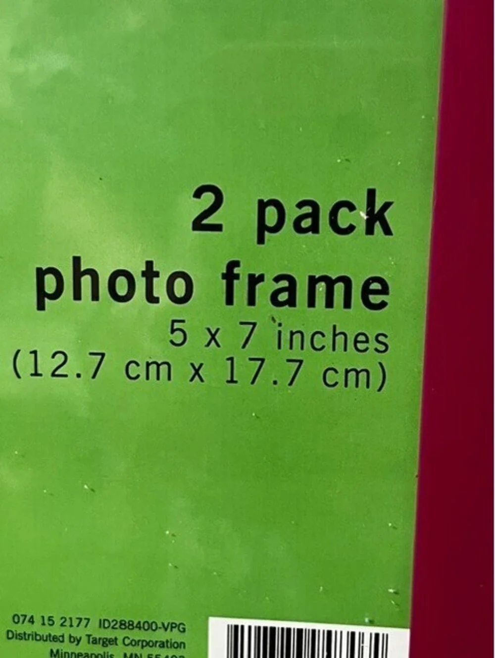08 College Red Photo Frames 2 Pack 5x7 Inches Bright Wall Tabletop Decor